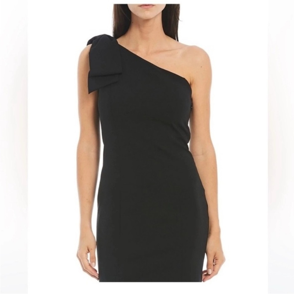 MARINA Elegant Black One-Shoulder Dress